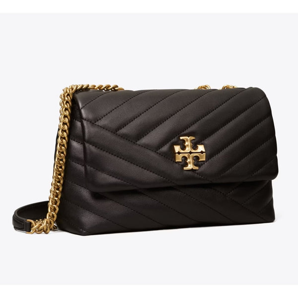 Tory Burch Kira Chevron Small Convertible Shoulder Bag- Black 64963-001  192485511642 - Handbags, Kira - Jomashop