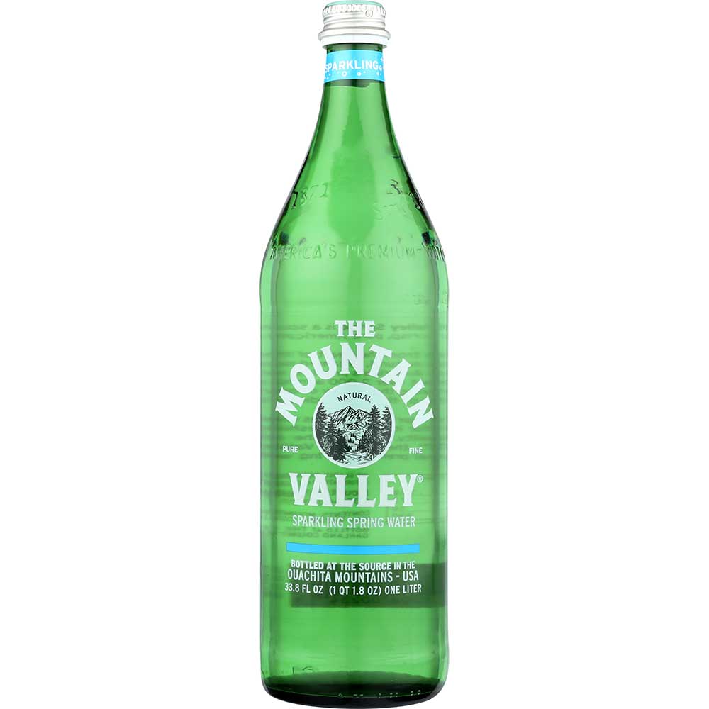 Mountain Valley Spring Water Glass Sparkling Water, 1 Liter 12 per cas ...